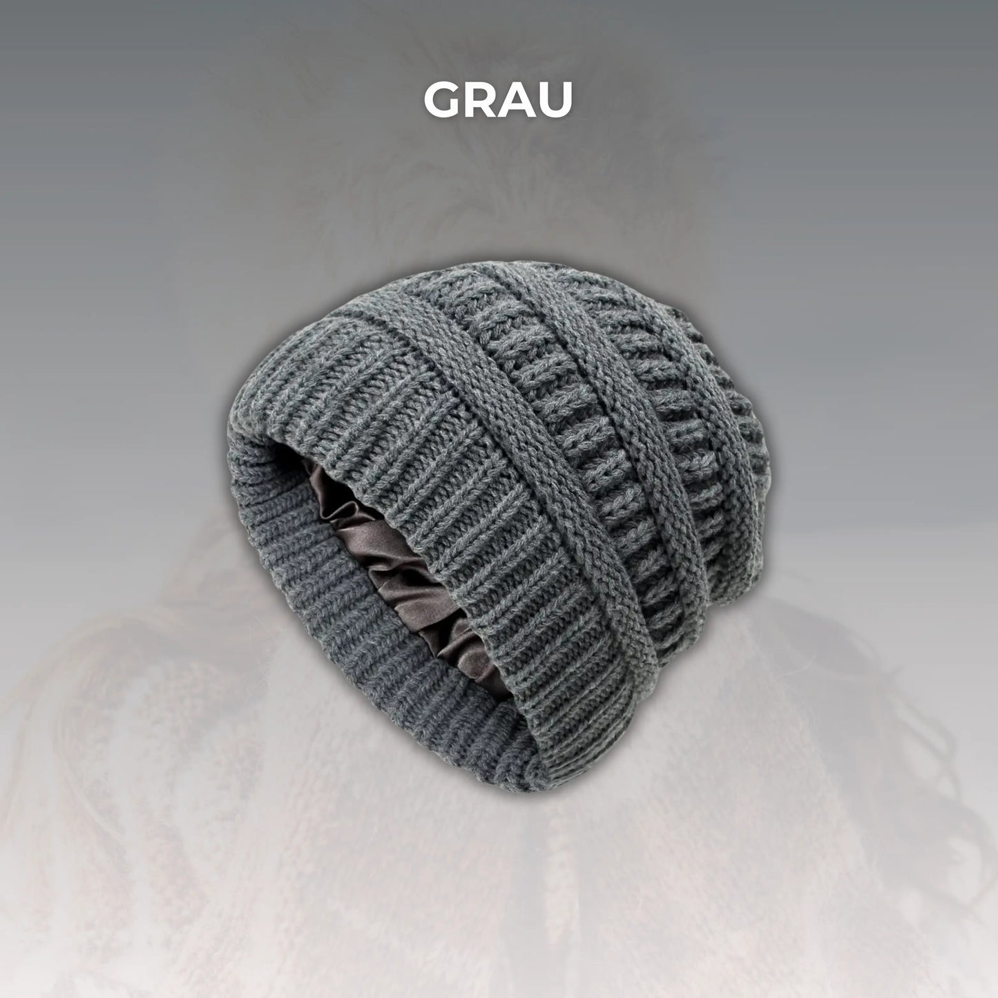 Sleeky Beanie - Anti-Frizz Strick-Wintermütze