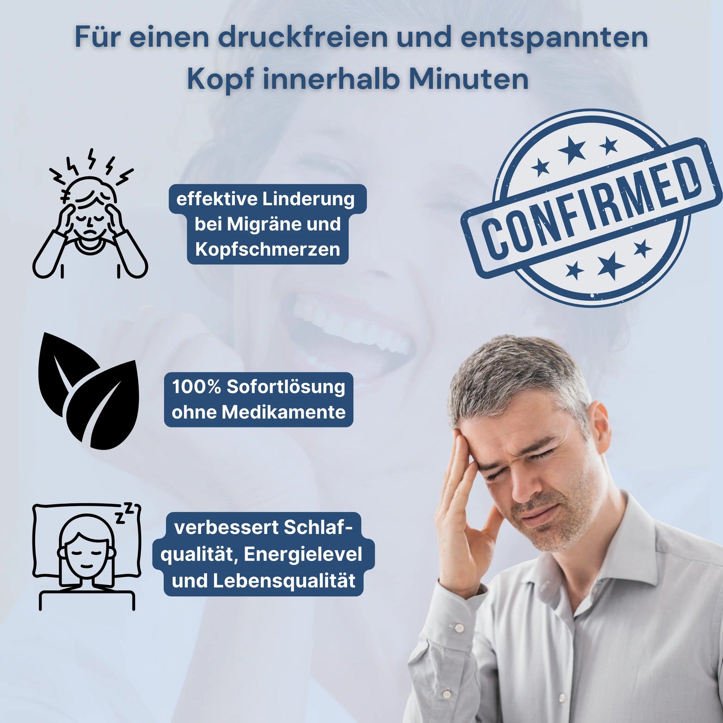 KopfFrei - schmerzlindernde Maske für Migräne & Co.
