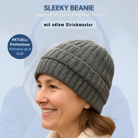 Sleeky Beanie - Anti-Frizz Strick-Wintermütze