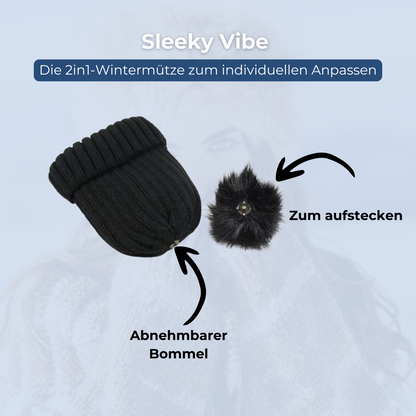 Sleeky Vibe - Anti-Frizz Multi-Wintermütze 2in1